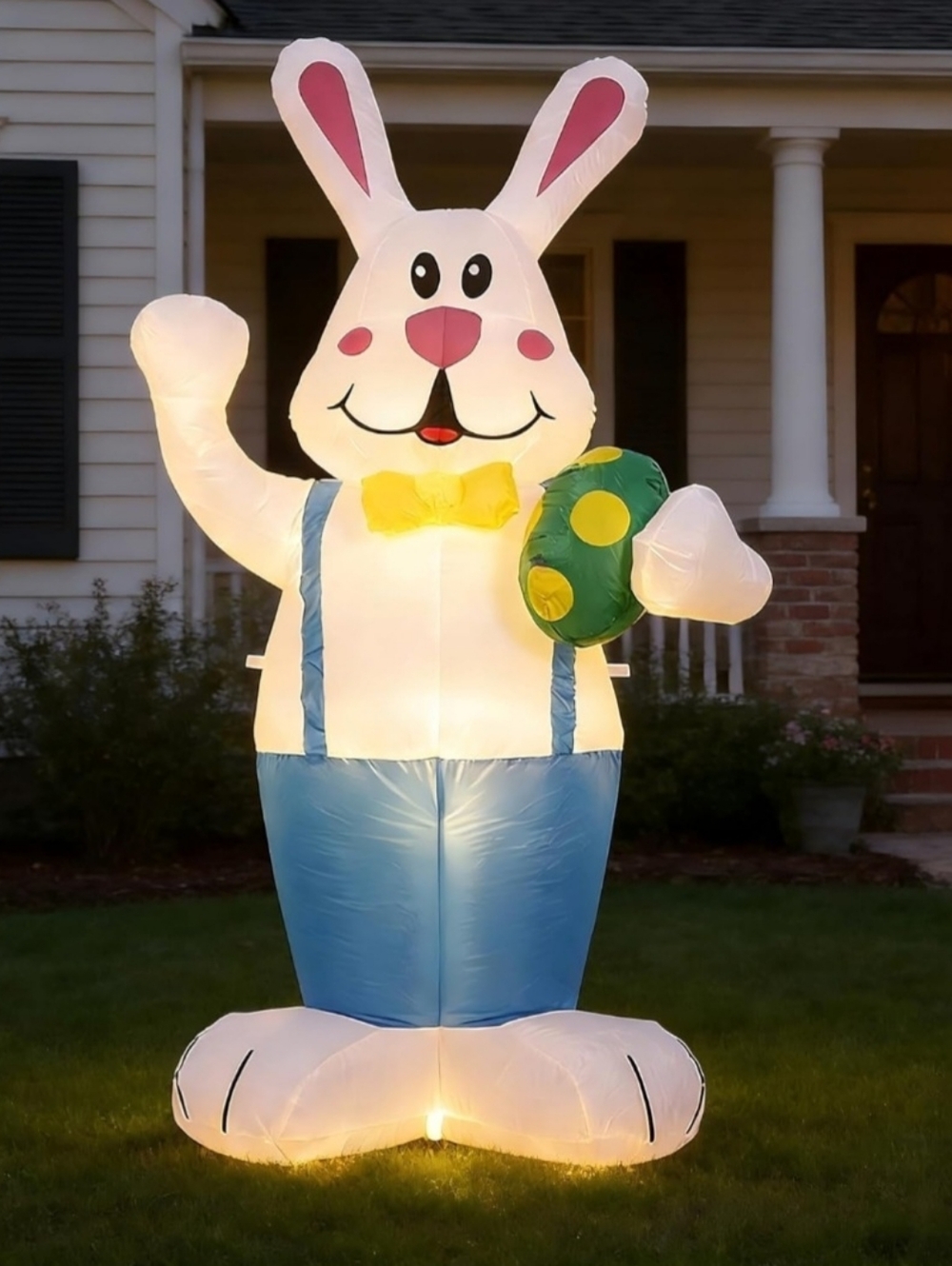 NWT Easter Bunny Inflatable LED Light Up Yard Decor Outdoor Decoration Deal